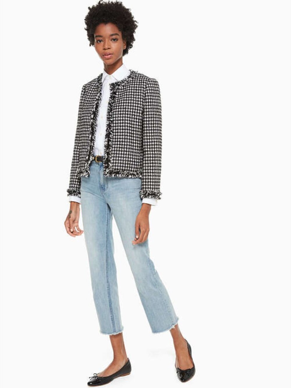 Kate Spade Houndstooth Tweed Jacket